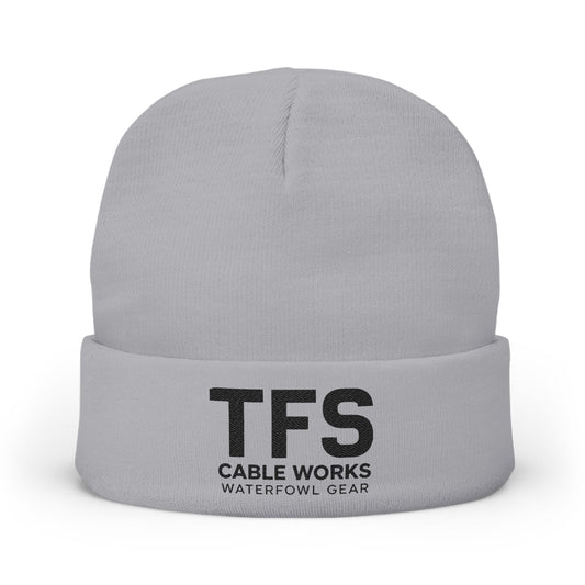 Embroidered TFS Cable Works Knit Beanie — Waterfowl Gear Winter Hat
