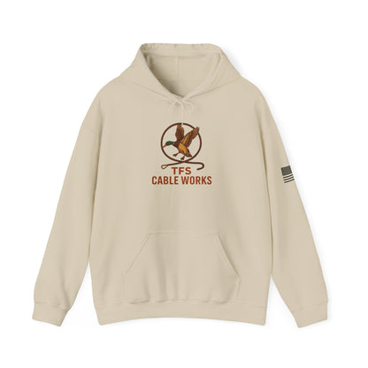 TFS Cable Works Logo Hoodie - Lineman Cable Crew Pullover