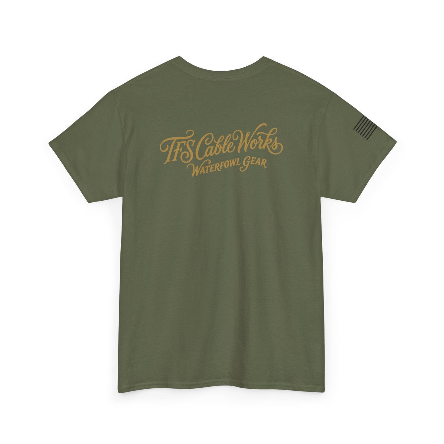 Waterfowl Gear T‑Shirt — TFS Cable Works Logo Duck Tee