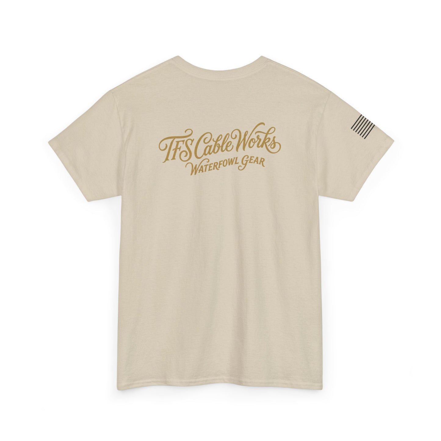 Waterfowl Gear T‑Shirt — TFS Cable Works Logo Duck Tee
