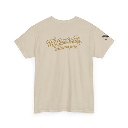 Waterfowl Gear T‑Shirt — TFS Cable Works Logo Duck Tee