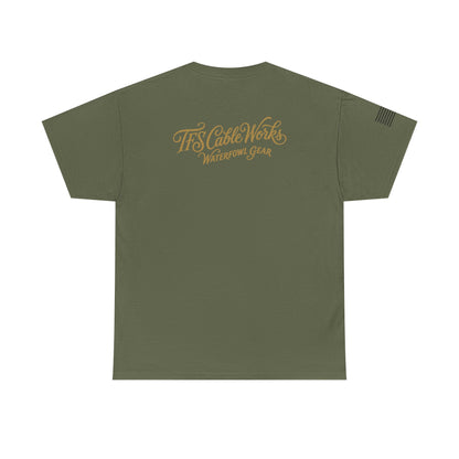 Waterfowl Gear T‑Shirt — TFS Cable Works Logo Duck Tee