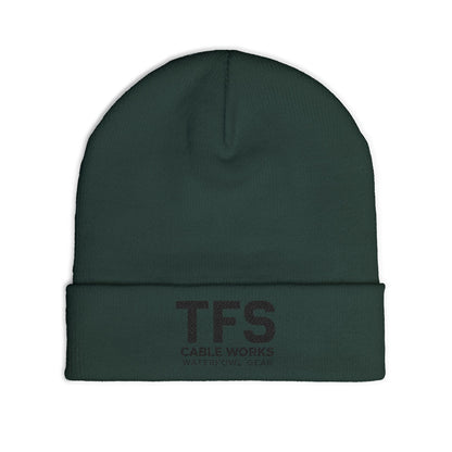 Embroidered TFS Cable Works Knit Beanie — Waterfowl Gear Winter Hat