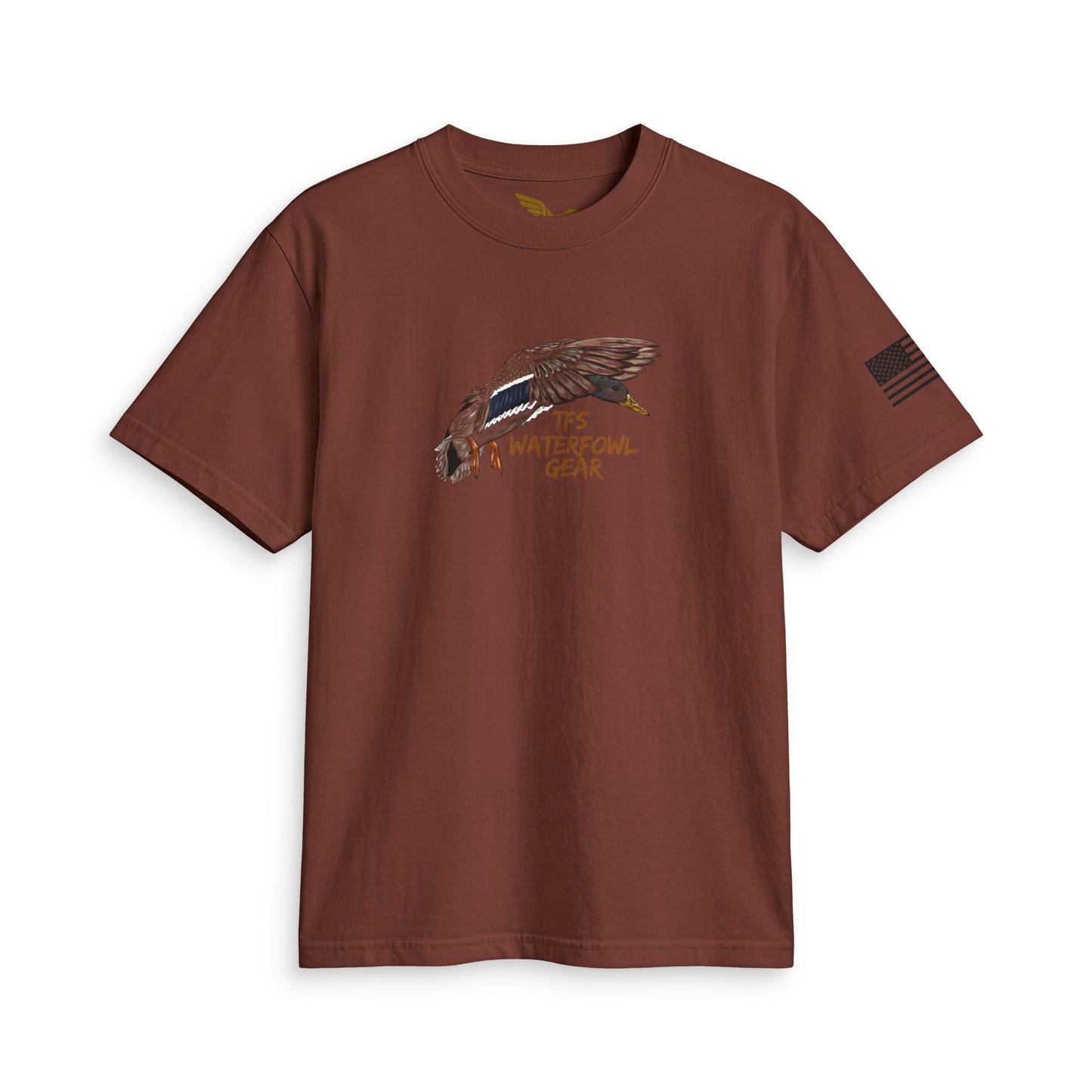 Waterfowl Gear T‑Shirt — Vintage Duck Fly Fishing Design
