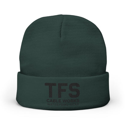 Embroidered TFS Cable Works Knit Beanie — Waterfowl Gear Winter Hat